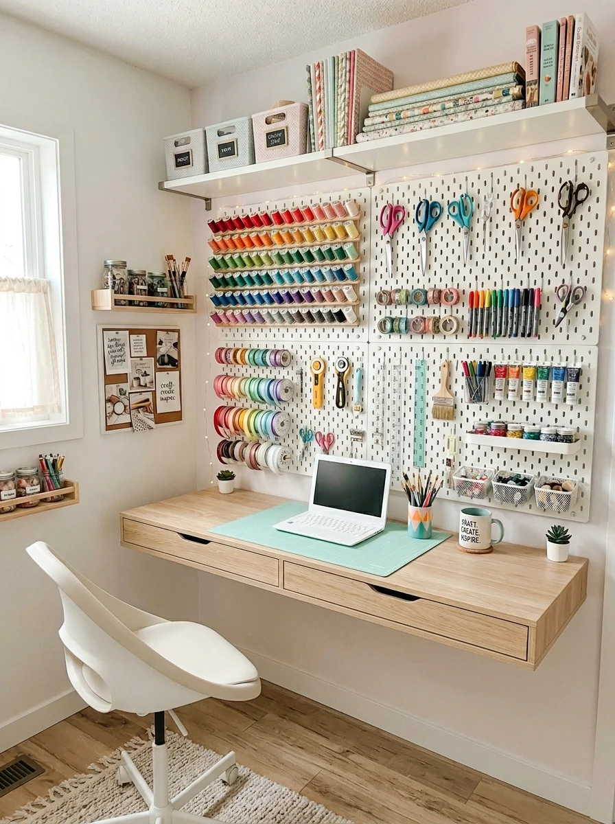 Small_craft_room_desk_pegboard_202606141354.webp
