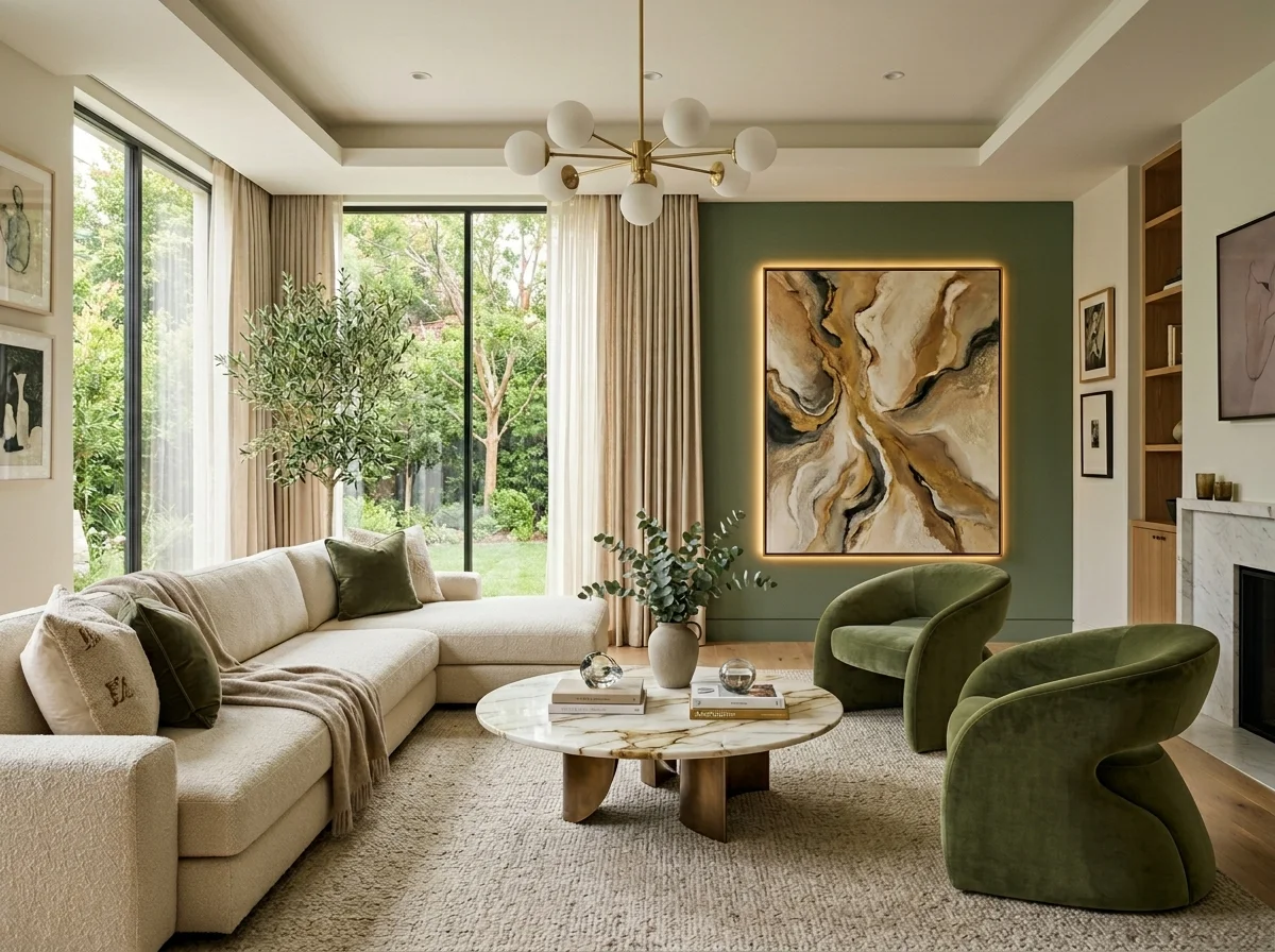 Luxury Sage Green Living Room Ideas for Elegant Homes