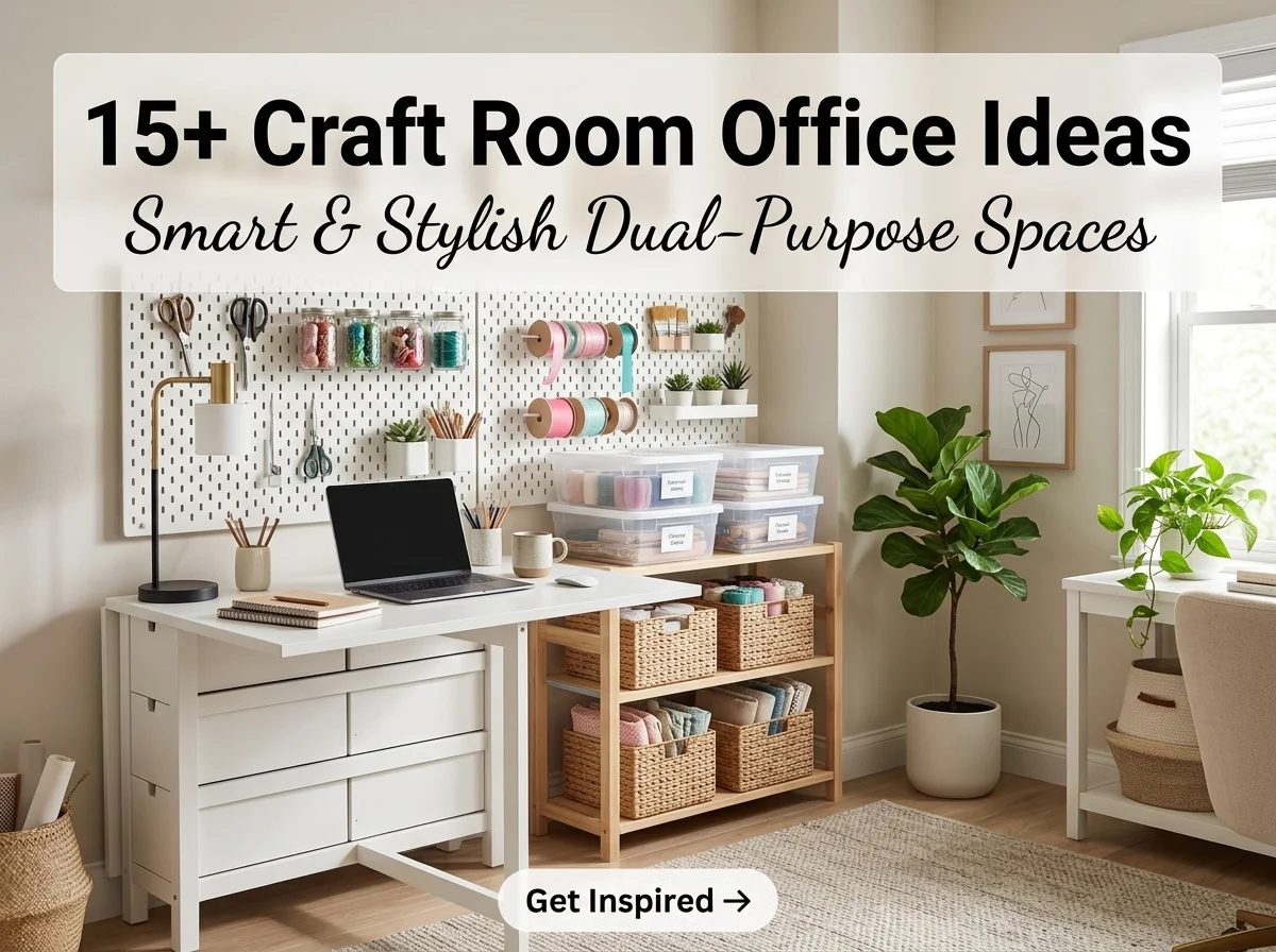 15+ Dual-Purpose Craft Room Office Ideas to Maximize Space & Creativity