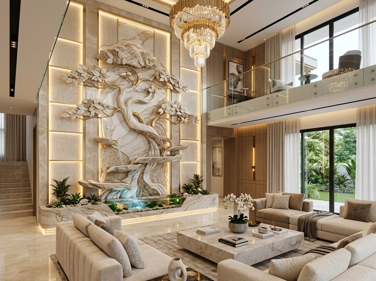Luxury Marble Tree Wall Art Ideas: Elevate Your Living Room with Grand 3D Statement Decor