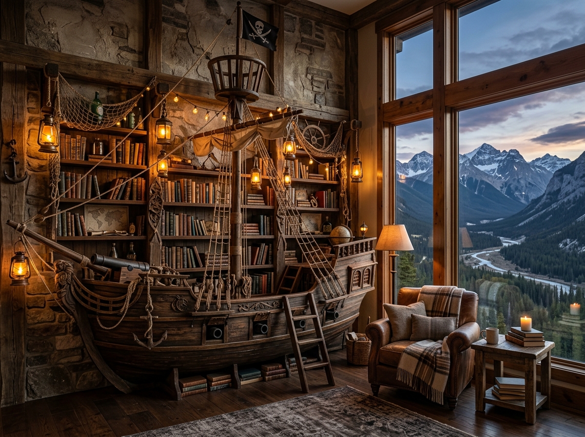 The Viral Pirate Ship Bookshelf Trend Everyone Is Talking About